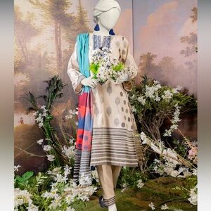 new pakistani j dot embroidered dress